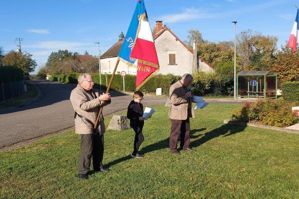 Cérémonie du 11 Novembre 2022 St Quentin sur Nohain
